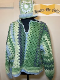 Image 1 of Pullover hoodie w/hat