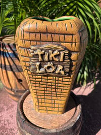 Image 4 of Custom Woodgrain Tiki Loa Tiki Mug - Jungle  Green