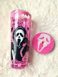 Image 1 of Pink Ghost Snowglobe Tumbler 