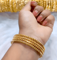 Image 3 of 4 Pieces Gold Plated Bangles Set_GPB_1221