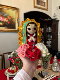 Image 2 of Virgen de Guadalupe Tejida con Luces ❤️