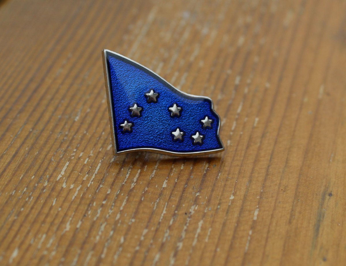 Image of Blue Starry Plough Badge
