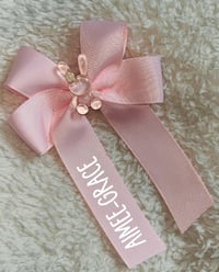 Image 5 of 4" pastel bows with bunny center 