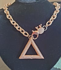 Image 1 of Pyramid Necklace - Rose Gold