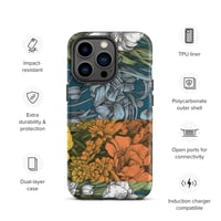 Image 21 of Art Nouveau Inspired Colorful Quartet Boho Hippie Floral Sketch Tough Case for iPhone®