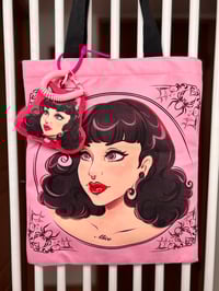 Image 2 of Art By Miss Alice Meow tote bag