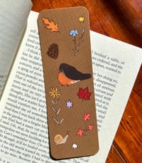 Robin & Flowers Bookmark