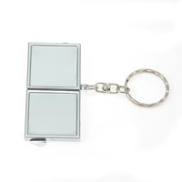 Image 4 of Small Foldable Cosmetic Mirror With Keychain Heat Transfer Print Sublimation Blank Key Chain Mini Me