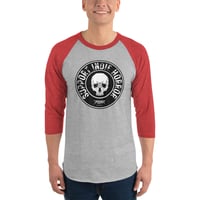 Image 3 of "Jay Bower - Support Indie Horror" 3/4 sleeve raglan shirt