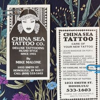 Image 2 of Mike Malone’s vintage China Sea Tattoo Business Card