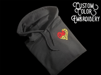 Image 1 of Love Yourself Embroidered hoodie Or Sweatshirt / Custom Colors
