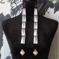Image 1 of 5 Tier Black & Gold Hearts