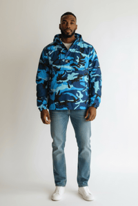 Image 2 of Windbreaker Blue Camo