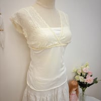 Image 2 of faux layer lace top