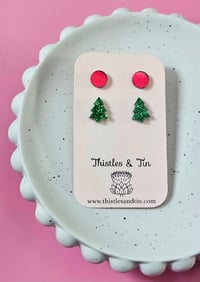 Image 7 of Acrylic Christmas Studs Twin Pack - SKU 426