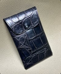 Image 2 of Dark Aubergine Crocodile "Hotel Cardholder"