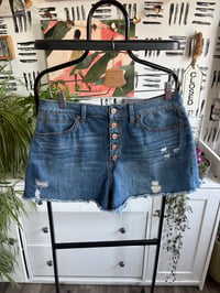 Image 1 of Button denim shorts 