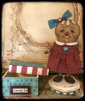 Gingerbread Girl folk Art doll character candy container