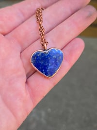 Image 5 of Electrogormed Lapis Lazuli heart necklace 01
