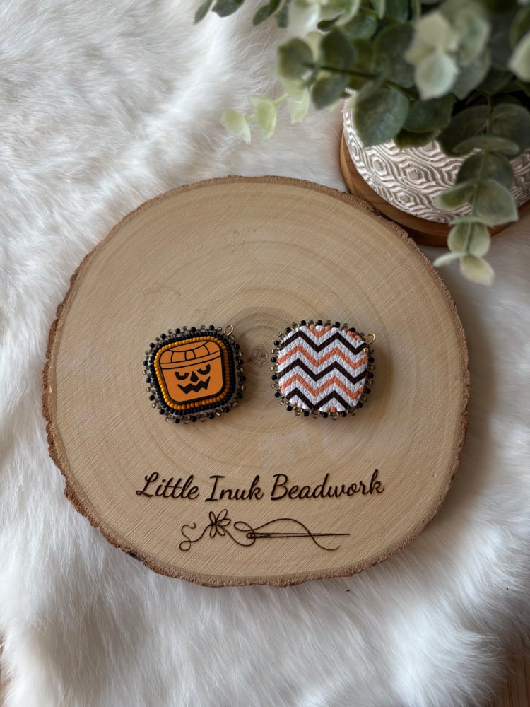 Image of Pumpkin Bucket Earrings