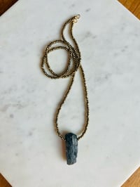 Image 4 of *new* BLACK TOURMALINE + PYRITE necklace