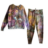 Image 1 of M Ladies/Junior's Sweatsuit Set in Mountain Heather Ice Dye