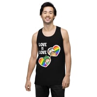 Image 2 of Rainbow Love is Love : Men’s premium tank top