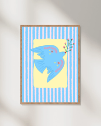 Image 2 of Bird Print Light Blue