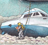 Image 4 of Dive Support Vessel No. 1 13” X 19”
