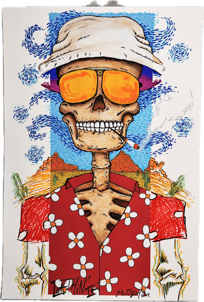 Image of Hand Embellished Gonzo Print