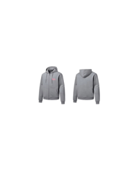 A Hunnid Hustles Zip-Up Hoodie (Grey and Pink)