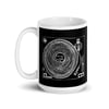 Turntable black white black glossy mug