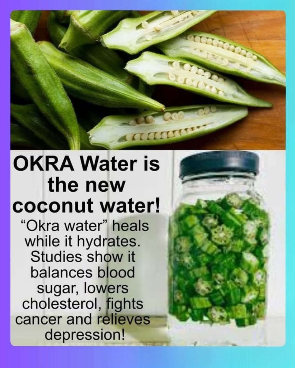 Lady Fingers! (Okra) Fruit. Hormones-Menopause-Pancreas-Diabetes-Libido-Cholesterol-Detoxer
