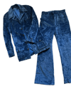 early 70s blue velvet trouser suit