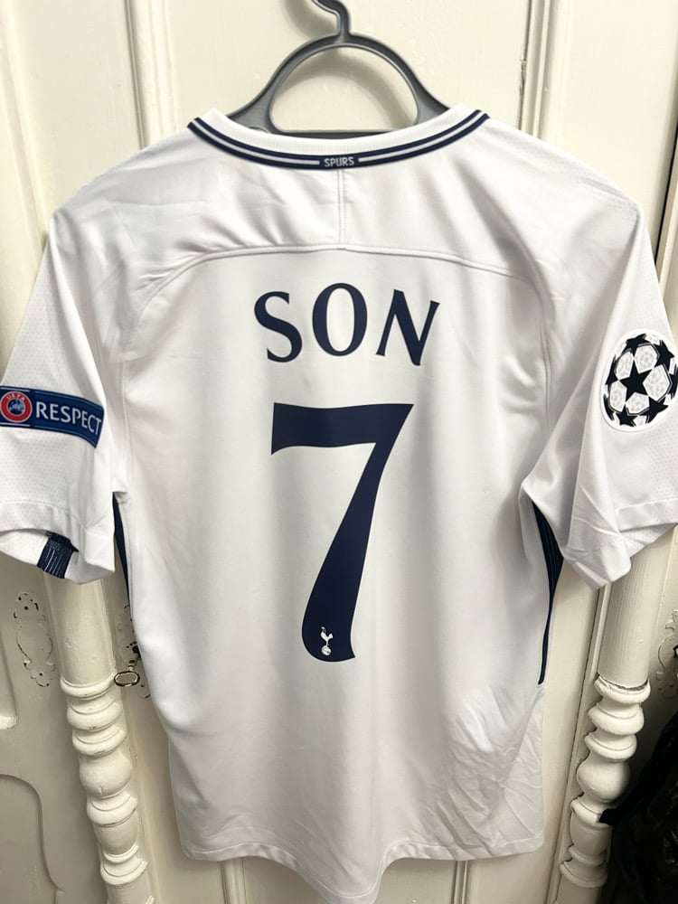 Image of Tottenham Hotspur “SON 7” 2017/18 Home Shirt + UCL patches (M)