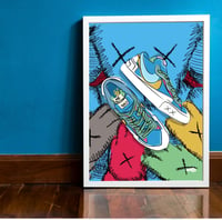 Image 2 of Sneaker Poster Nike Blazer Low x KAWS x Sacai “Neptune Blue”