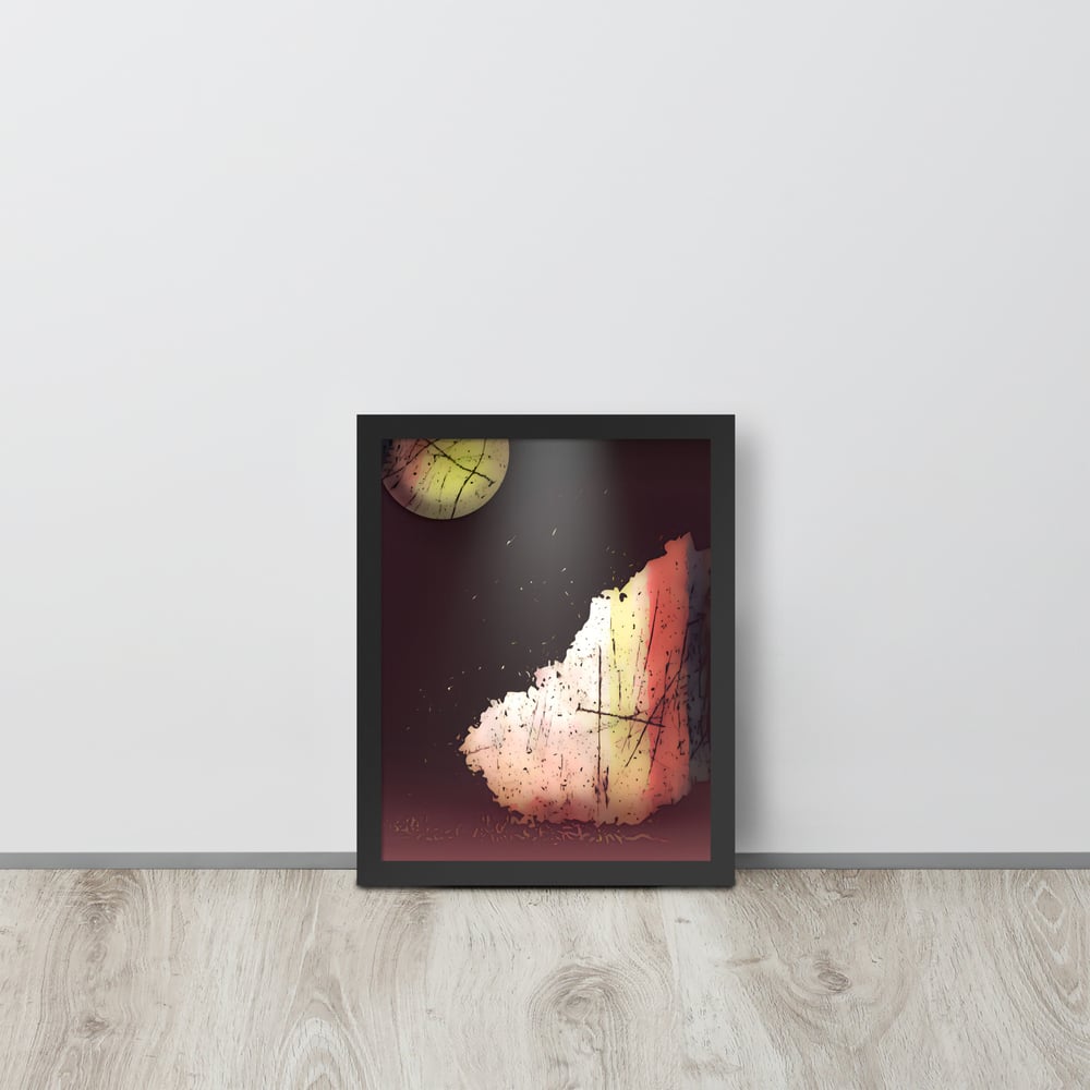 Chair & Planet - Framed Poster