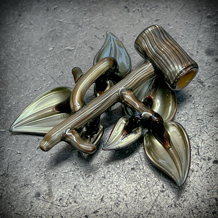 Image of Metallic Leaf Branch Pendant