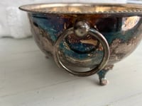 Image 2 of Vintage Silver Plate bowl with feet