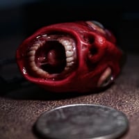 Image 19 of Egg of the King bleeding eyes pendant, adjustable cord, OOAK,