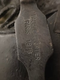 Image 5 of Large statement 1870’s stamped Paris framed framed preserved spider web