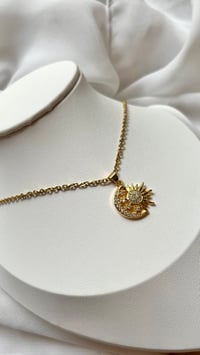 Image 1 of Sunshine & Moonlight Necklace 24k