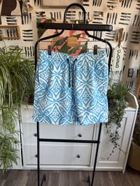Image 1 of H & M blue white shorts 