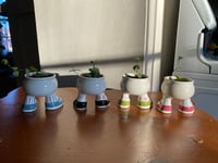 Image 3 of String of Hearts in Walking Legs Egg Cup BLACK (4 TOTAL)