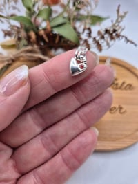 Image 2 of Tiny Bubble Gemstone Heart Necklace 