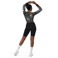 Image 3 of Recycled long-sleeve crop top