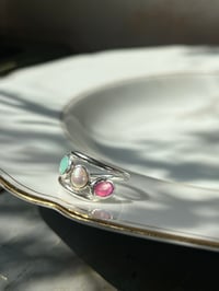 Image 1 of Triple Ring mit Perle, Rubin, Opal