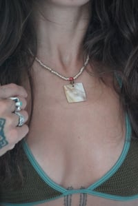 Image 1 of Coastal Current- Necklace (square shell)
