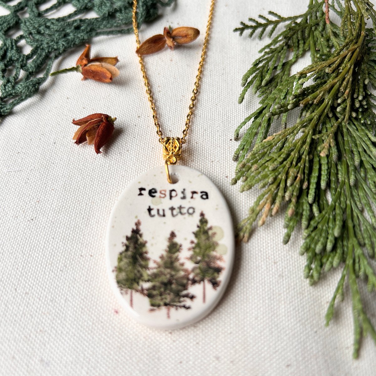 COLLANA CERAMICA - RESPIRA TUTTO