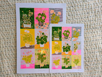 Image 1 of Geranium Pattern - 3 colour Risograph - A4 or A3